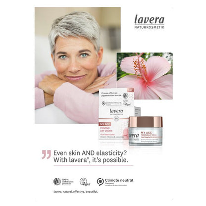 Lavera My Age Augen- und Lippenkonturcreme mit Bio-Hibiskus und Ceramiden – für reife Haut, 15 ml
