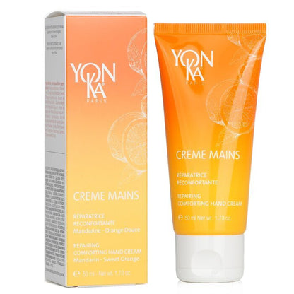 Yonka Creme Mains reparierende, beruhigende Handcreme – Mandarine, 50 ml