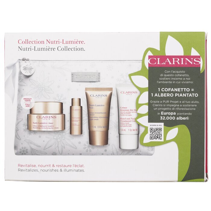 Clarins Nutri-Lumiere-Kollektion: 4 Stück + 1 Beutel