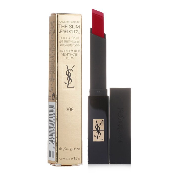 Yves Saint Laurent Rouge Pur Couture Der Slim Velvet Radical Matte Lippenstift - Nr. 308 Rodical Chili 2 g/0,07 oz