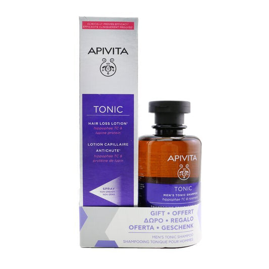 Apivita Haarausfall-Lotion mit Hippophae TC und Lupinenprotein, 150 ml, GRATIS Men‘s Tonic Shampoo, 250 ml, 2 Stück