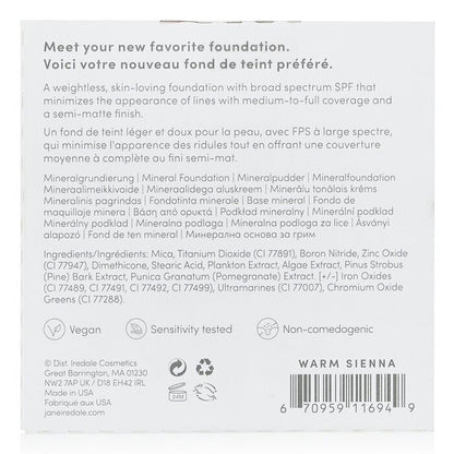 Jane Iredale PurePressed Base Mineral Foundation Nachfüllpackung LSF 20 - Warm Sienna 9,9 g/0,35 oz