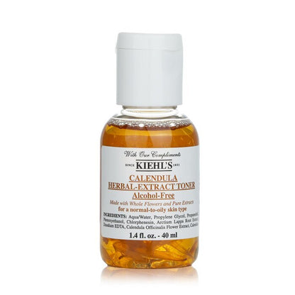 Kiehl's Calendula Kräuterextrakt, alkoholfreier Toner – für normale bis fettige Hauttypen, 40 ml