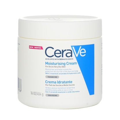 CeraVe Feuchtigkeitscreme für trockene bis sehr trockene Haut (zufällige Verpackungsauswahl für USA/EU) 454 g/16 oz