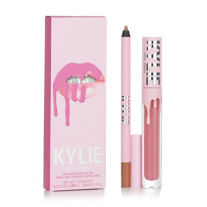 Kylie By Kylie Jenner Matte Lip Kit: Matter flüssiger Lippenstift 3 ml + Lipliner 1,1 g – Nr. 808 Kylie Matte, 2-tlg.