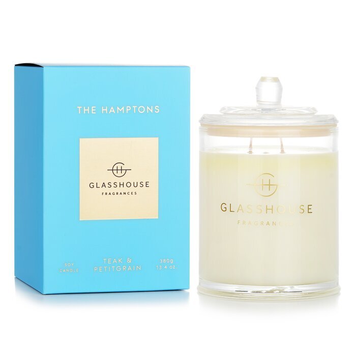 Glasshouse Triple Scented Soy Candle - The Hamptons (Teak & Petitgrain) 380g/13.4oz