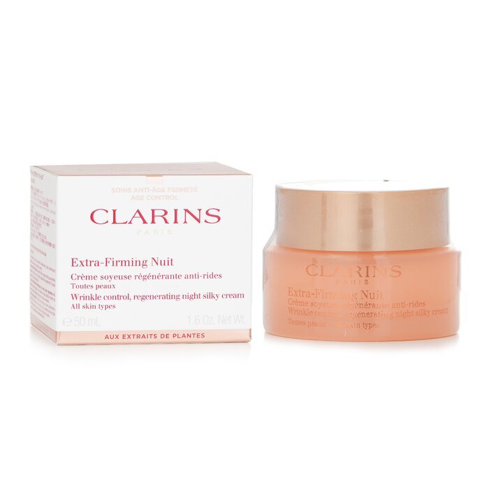 Clarins Extra Firming Nuit Wrinkle Control, regenerierende seidige Nachtcreme (für alle Hauttypen) 50 ml