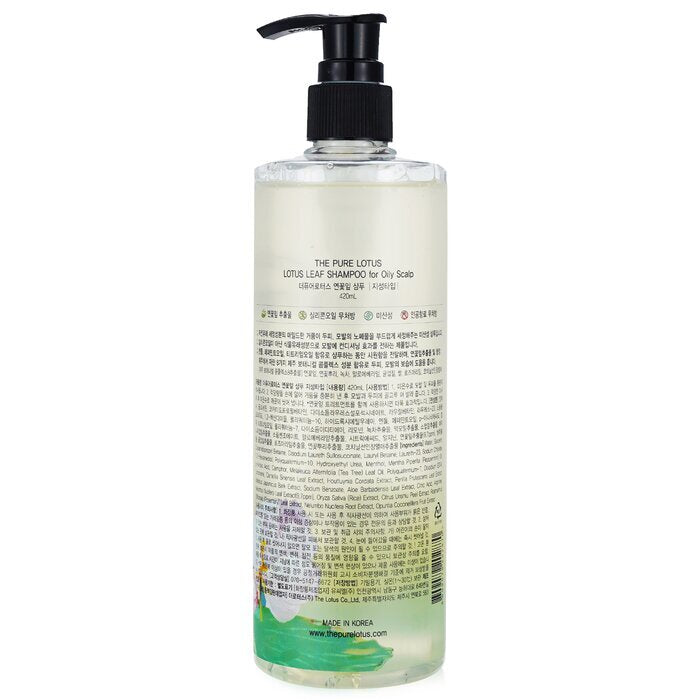 THE PURE LOTUS Lotusblatt-Shampoo – für fettige Kopfhaut, 420 ml