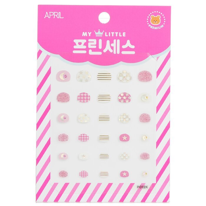 April Korea Princess Nagelaufkleber für Kinder - # P012K 1 Packung