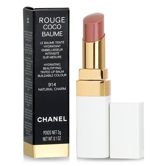 Chanel Rouge Coco Baume Feuchtigkeitsspendender, verschönernder getönter Lippenbalsam – Nr. 914 Natural Charm, 3 g/0,1 oz