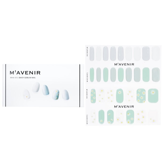 Mavenir Nagelaufkleber (blau) – # Daisy Goblin Nail 32 Stück