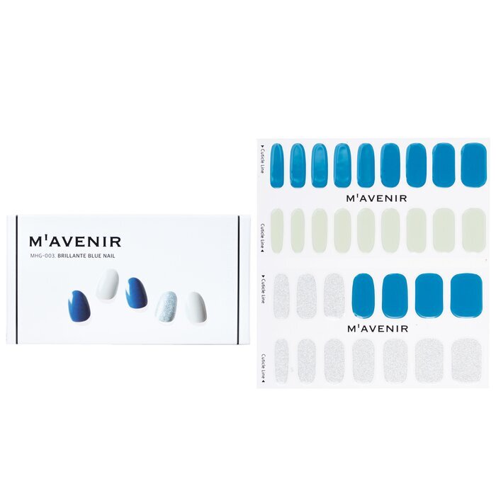 Mavenir Nagelaufkleber (blau) – # Brillante Blue Nail 32 Stück