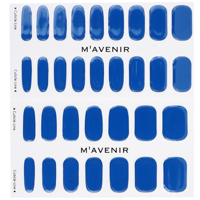 Mavenir Nagelaufkleber (Blau) – # Classic Navy Nail, 32 Stück