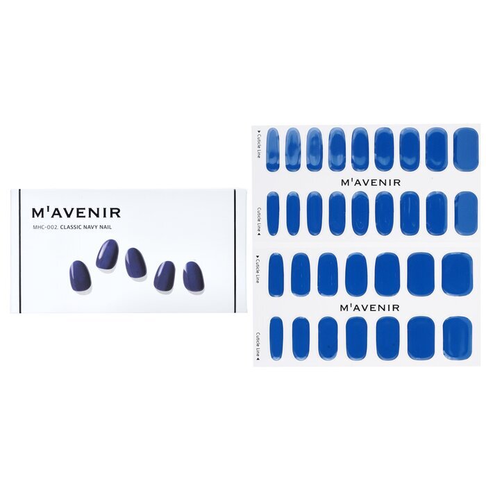 Mavenir Nagelaufkleber (Blau) – # Classic Navy Nail, 32 Stück