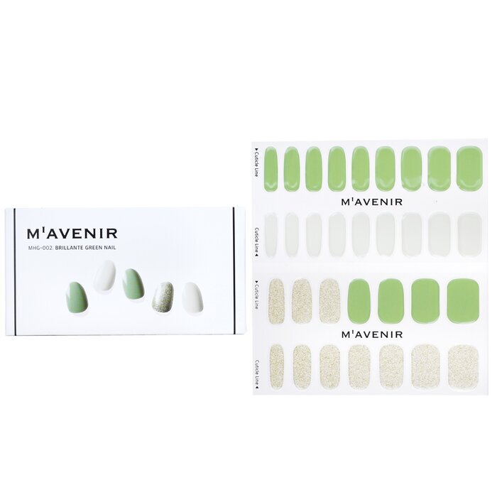 Mavenir Nagelaufkleber (Grün) – # Brillante Green Nail 32 Stück