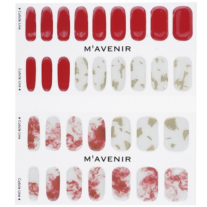 Mavenir Nagelaufkleber (Rot) – # Vino Splash Nail 32 Stück