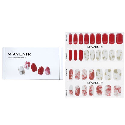 Mavenir Nagelaufkleber (Rot) – # Vino Splash Nail 32 Stück