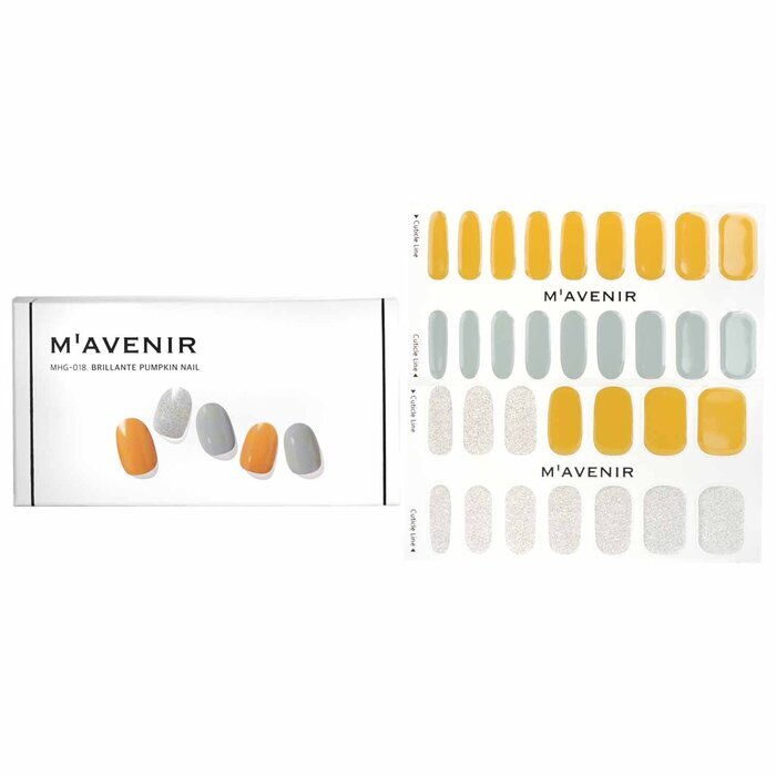 Mavenir Nagelaufkleber (Gelb) – Brillante Pumpkin Nail 32 Stück