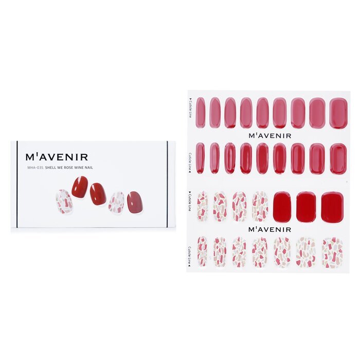 Mavenir Nagelaufkleber (Rot) - # Shell We Rose Wine Nail 32St