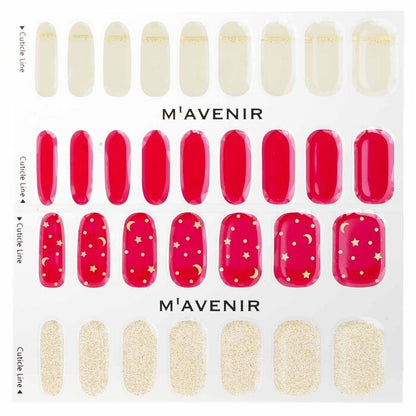 Mavenir Nagelaufkleber (Rot) – # Sweet Dream Wine Nail, 32 Stück