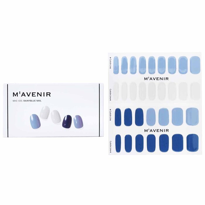 Mavenir Nagelaufkleber (Blau) – # Rainyblue Nail 32 Stück