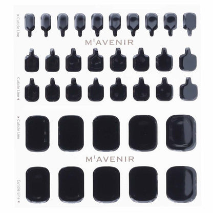 Mavenir Nagelaufkleber (Schwarz) – # Classic Black Pedi, 36 Stück