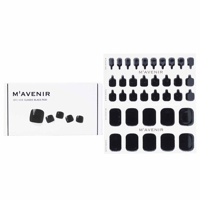 Mavenir Nagelaufkleber (Schwarz) – # Classic Black Pedi, 36 Stück
