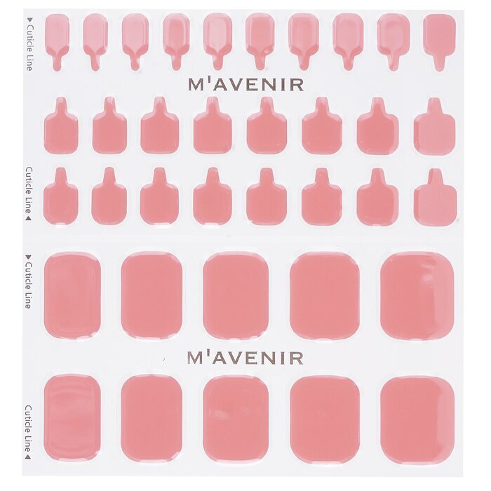Mavenir Nagelaufkleber (Pink) – # Autumn Pink Rose Pedi, 36 Stück
