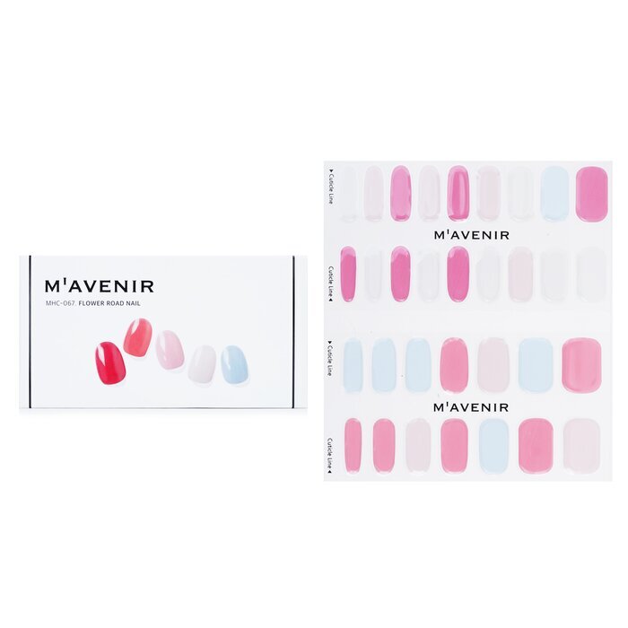 Mavenir Nagelaufkleber (verschiedene Farben) – # Flower Road Nail, 32 Stück