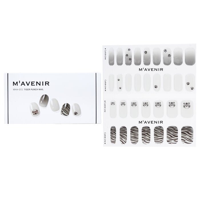 Mavenir Nagelaufkleber (gemustert) – # Tiger Punch Nail 32 Stück