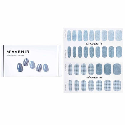 Mavenir Nagelaufkleber (blau) – # Daily Knit Nail 32 Stück