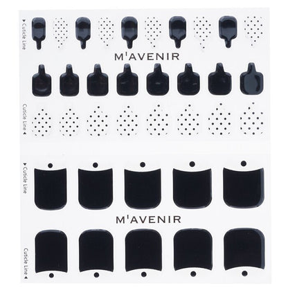 Mavenir Nagelaufkleber (Schwarz) – # Black Veil Pedi 36 Stück