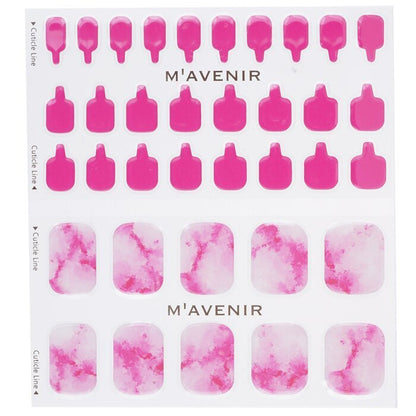 Mavenir Nagelaufkleber (Pink) – # Cherry Marble Pedi, 36 Stück