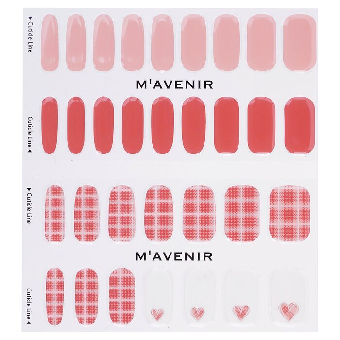 Mavenir Nagelaufkleber (Pink) – # Glen Check Antik Pink Nail 32 Stück