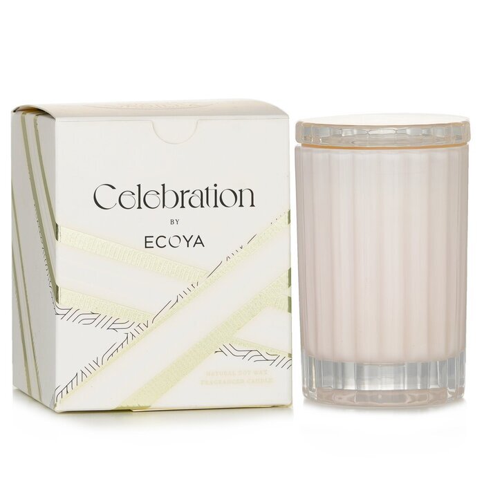 Ecoya Mini Celebration Kerze - Weißer Moschus und warme Vanille 80 g/2,8 oz