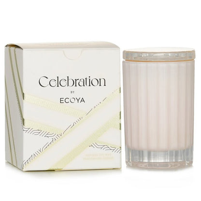 Ecoya Mini Celebration Kerze - Weißer Moschus und warme Vanille 80 g/2,8 oz