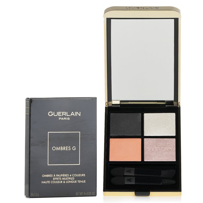 Guerlain Ombres G Lidschatten-Quad, 4 Farben (Multi-Effekt, intensive Farbe, langer Halt) – Nr. 011 Imperial Moon, 4 x 1,5 g/0,05 oz