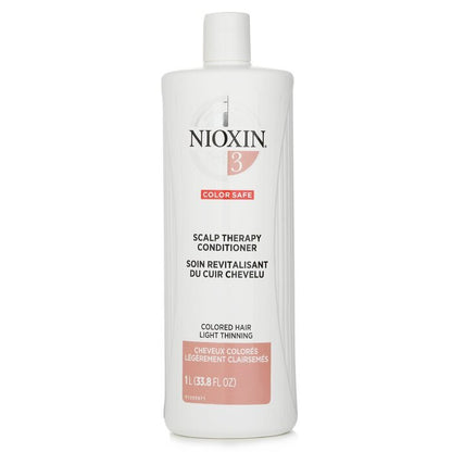 Nioxin Density System 3 Scalp Therapy Conditioner (Colored Hair, Light Thinning, Color Safe) 1000ml/33.8oz