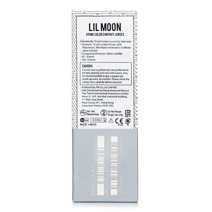 Pia Lilmoon Cream Grege 1-Tages-Farbkontaktlinsen - - 2,50 10 Stk