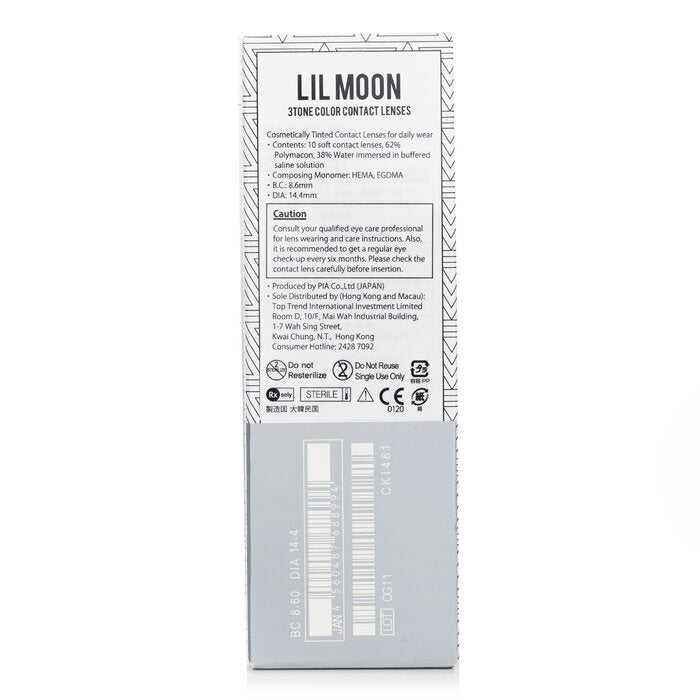 Pia Lilmoon Cream Grege 1-Tages-Farbkontaktlinsen - - 3,50 10 Stk