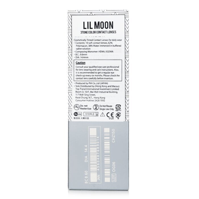 Pia Lilmoon Cream Grege 1-Tages-Farbkontaktlinsen - - 4,00 10 Stück