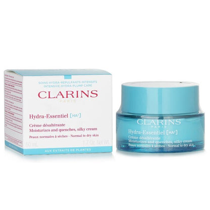 Clarins Hydra-Essentiel [HA²] Feuchtigkeitsspendende und nährende seidige Creme – normale bis trockene Haut, 50 ml