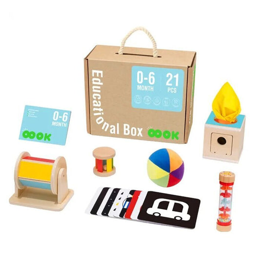 Tooky Toy Co 0-6m Educational Box 32x27x14cm