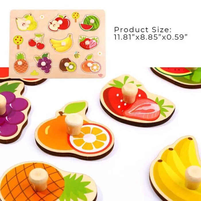 Tooky Toy Co Fruit Puzzle 30x23x2cm