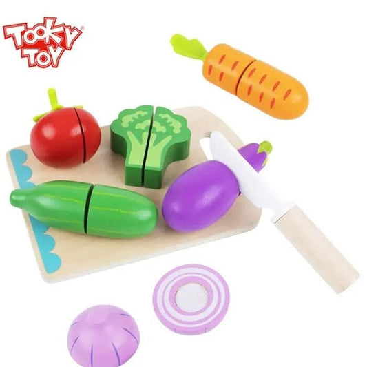 Tooky Toy Co Cutting Vegetables 23x16x6cm