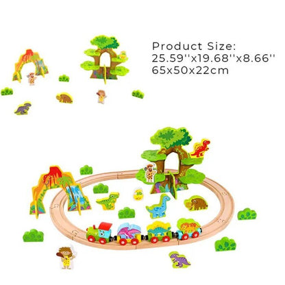 Tooky Toy Co Dinosaur Train Set-Medium 65x50x22cm