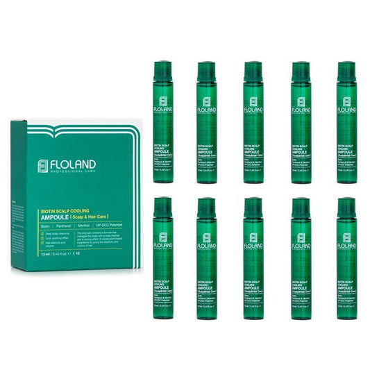 Floland Biotin Kopfhaut-Kühlampulle (Für Kopfhaut- und Haarpflege) 10x13ml/0,43oz