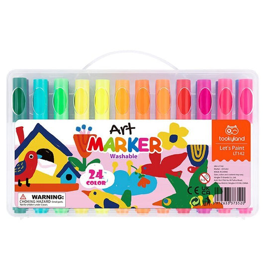 Tookyland Abwaschbarer Marker - 24 Farben 10x10x16cm