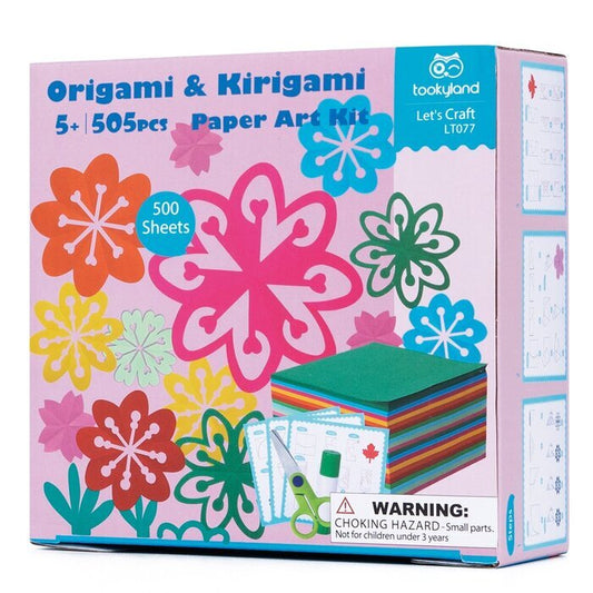 Tookyland Origami- und Kirigami-Papierkunstset – Blumen, 17 x 17 x 8 cm