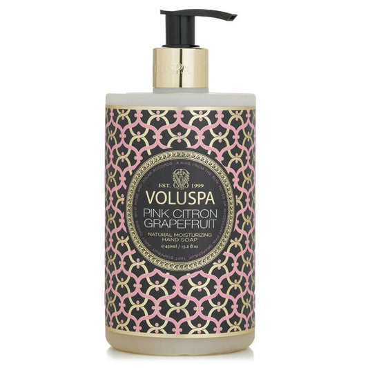 Voluspa Pink Citron Grapefruit Handseife – Reife Citron-Grapefruit, herbe Cassis und dezente Rose, 450 ml